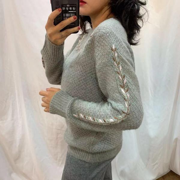 Stockpapa Ladies Loose Knitted Sweater Pullover Long Women Sweater