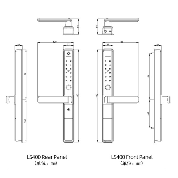 Double Sided Fingerprint Ip65 Waterproof TUYA Application Peephole Remote Door Lock Fingerprint Code Card Key Smart Door Locks