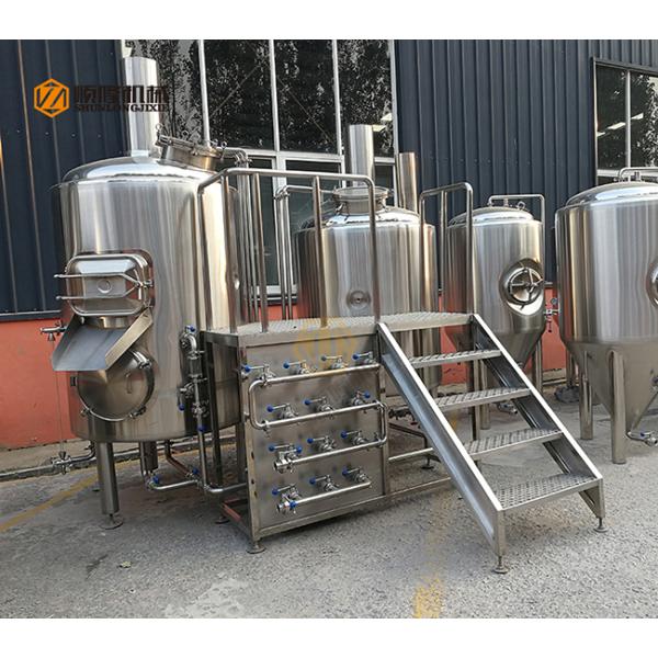 300L Capacity Brewhouse Equipment , Stainless Steel 3 Vessel Brewhouse