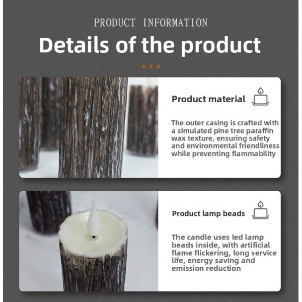 Manufacturer 10cm Real Wax Flameless LED Candles Battery Operated Pillar Remote Control Electric Flickering Candle by Piece
