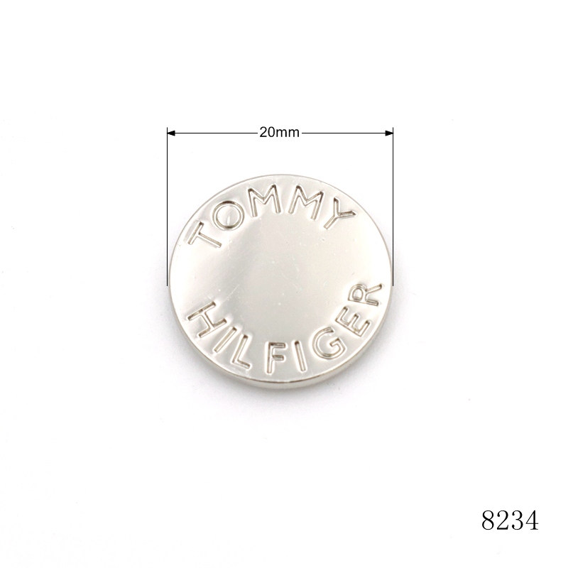 20mm Flat Zinc Alloy Metal Logo Rivet Custom Leather Rivets Studs