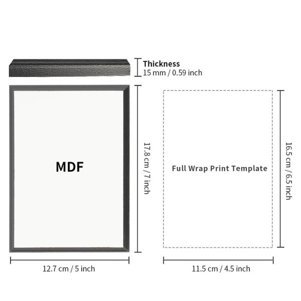 Creative Blank Sublimatio MDF Photo Frame With Black Edge For Home Decor Personalized Wood Picture Frames