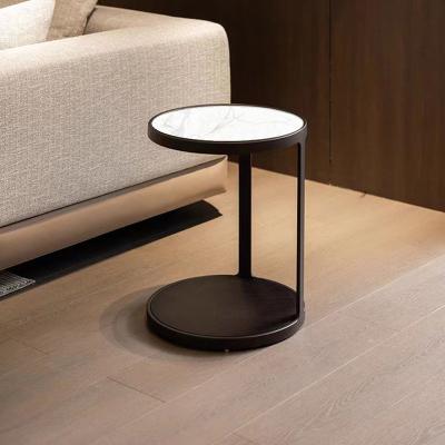 Hollow Stainless Steel Base White Nordic Coffee Table Ceramic Marble Modern