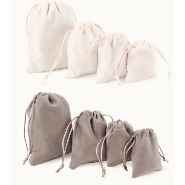 Jewelry Pouch in Luxury Style with Custom Printed Logo and Gold String