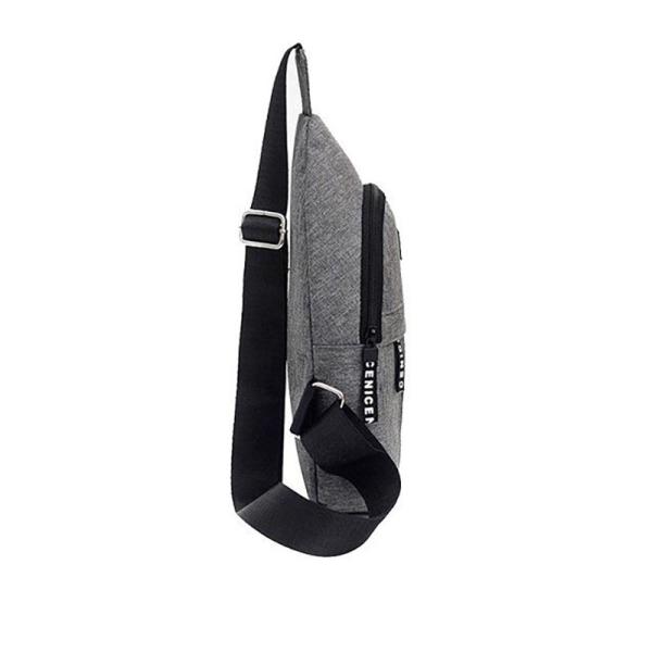 Custom Logo Earphone Hole Men's Sling Bag for Daily Life and Sport in Versatile Style