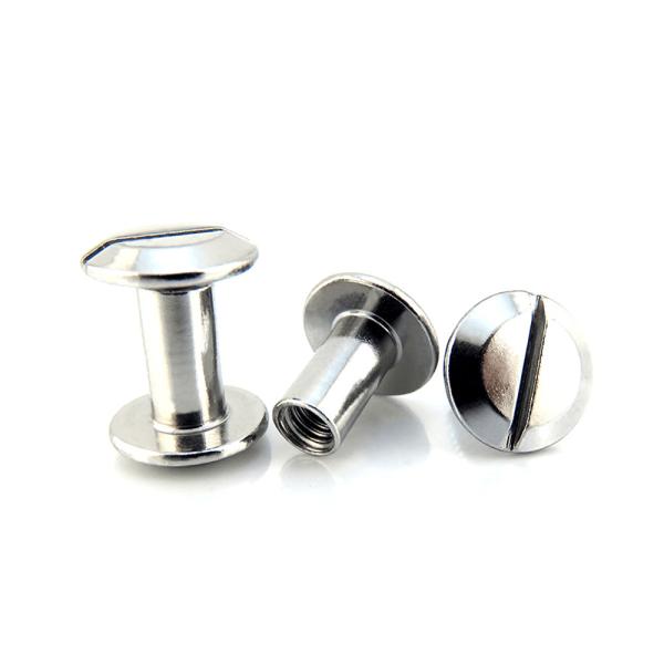 Brass 2mm 4mm 5mm Homem e Mulher Post de Ligação de Chicago parafuso Livro de Conta de Couro