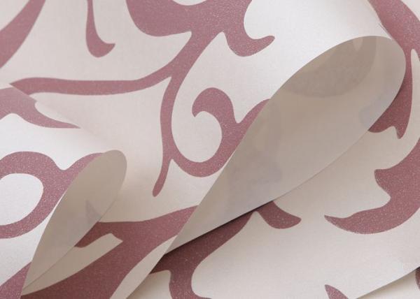Washable Red Brown Leaf Rustic Floral Wallpaper for Wall Decoration