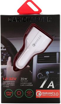 7A 3 USB CAR CHARGER  QC3.0 TYPE-C+ USB Universal Compatible USB CAR CHARGER for all electronics cheap price