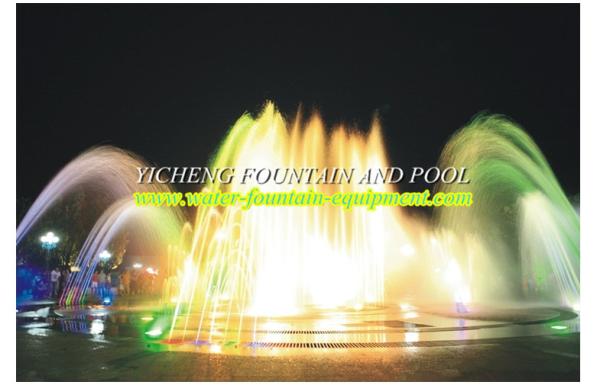 Musical Outdoor Big Water Fountain Equipment , Interactive Dancing Water Fountain