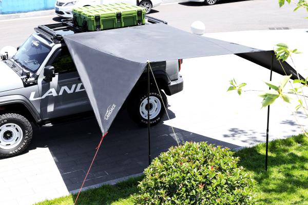 Straight Bracing Type Outdoor Patio Folding Side Awning Waterproof Sun Shade Wind Privacy Divider
