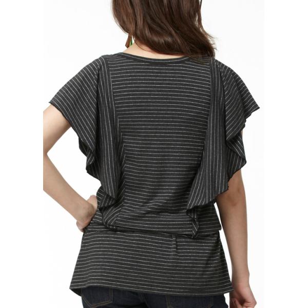 Ruffled Sleeve Maternity Breastfeeding Tops , Plus Size Pregnancy Clothes