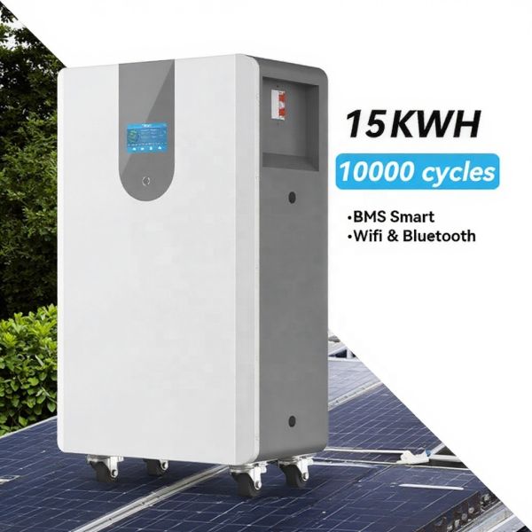 2026 Customizable 51.2V 300Ah 15kWh 10000 Cycles Vertical Movable LiFePO4 Battery Pack WIFI Solar Home Energy Storage Systems