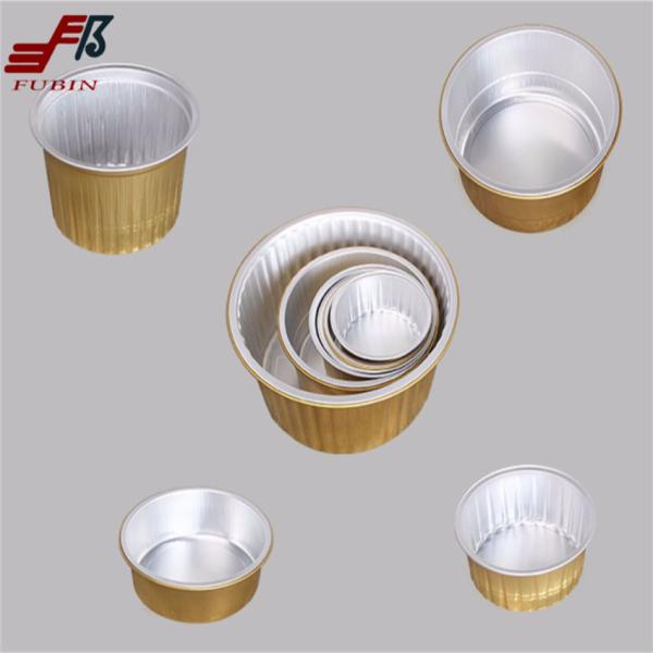 Eco Friendly Gold Oblong Aluminium Foil Tray Takeaway Food Packing