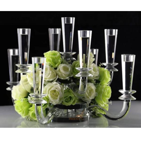 Рождественский свадебный подсвечник Стеклянные свечи 19 см 27 см 35 см