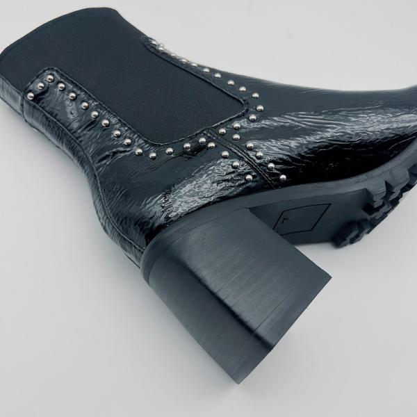 Durable Womens Leather Dress Boots Custom Black Dress Tan Ankle Boots