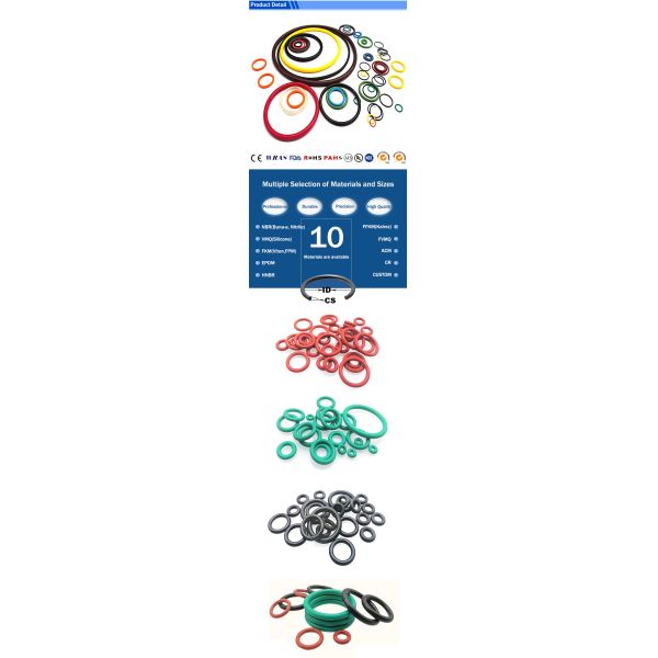China Oring OEM O Ring Cord High Pressure Temperature Resistance Custom Fkm Ptfe Ctp O Ring Nbr Rubber O-Rings