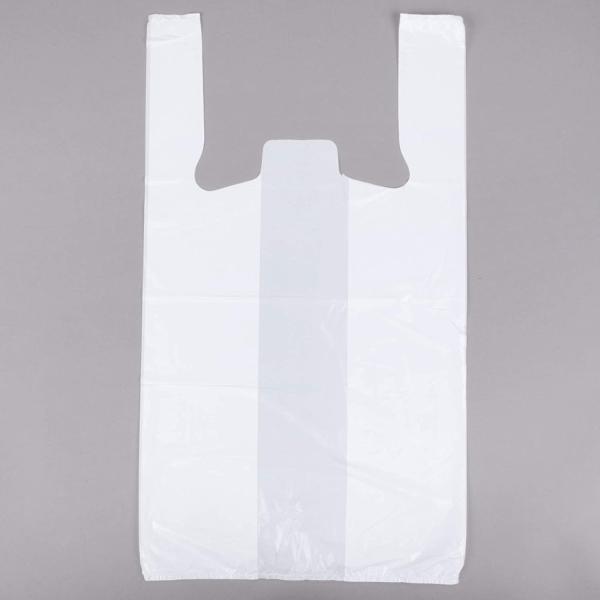 White Biodegradable Plastic Shopping Bag For Food / T Shirt