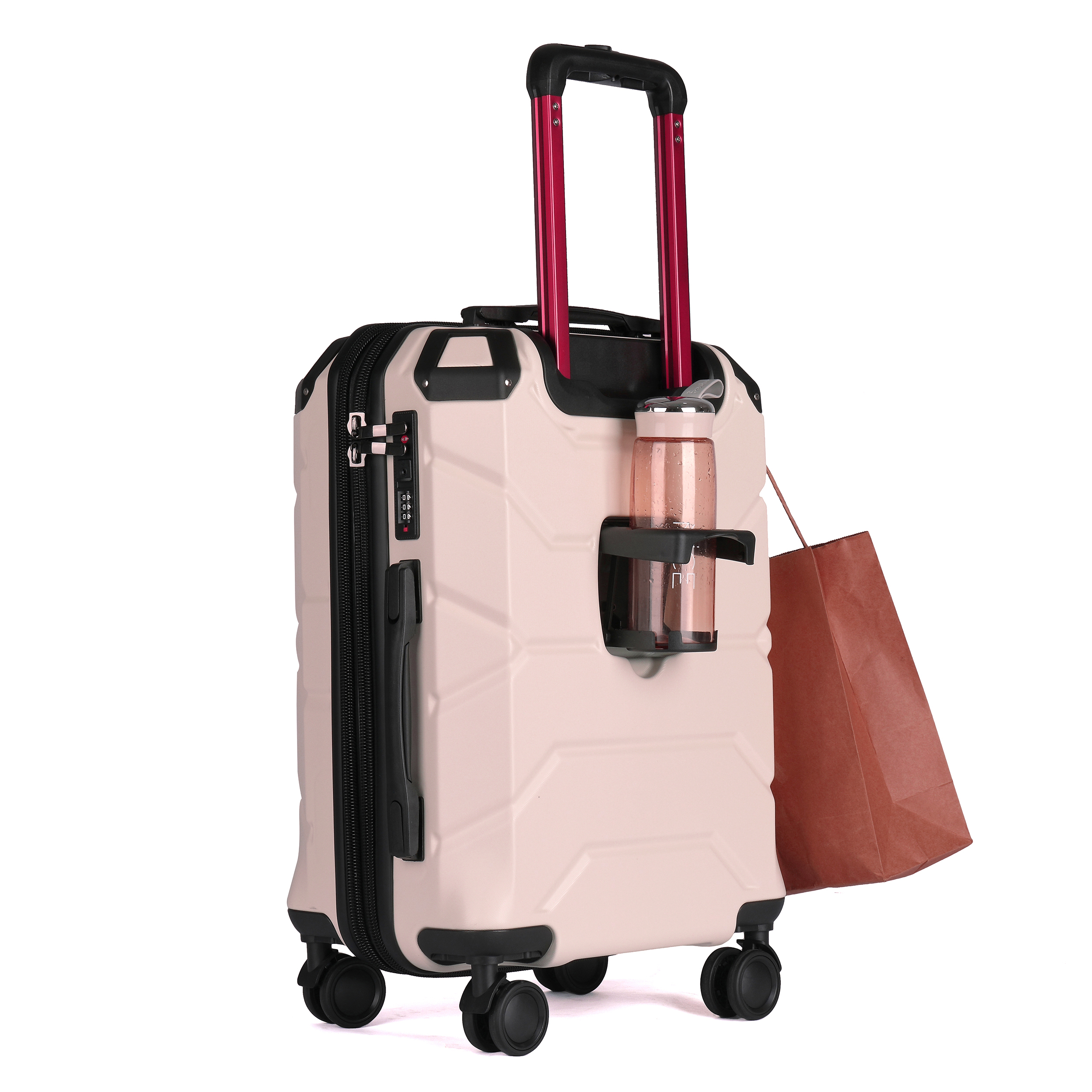 Unisex Custom Logo Trolley Luggage Set Hook Bottom Handle Explosion-Proof Zipper Mainly Made ABS/PP/PC Outdoor Usage Suitcase