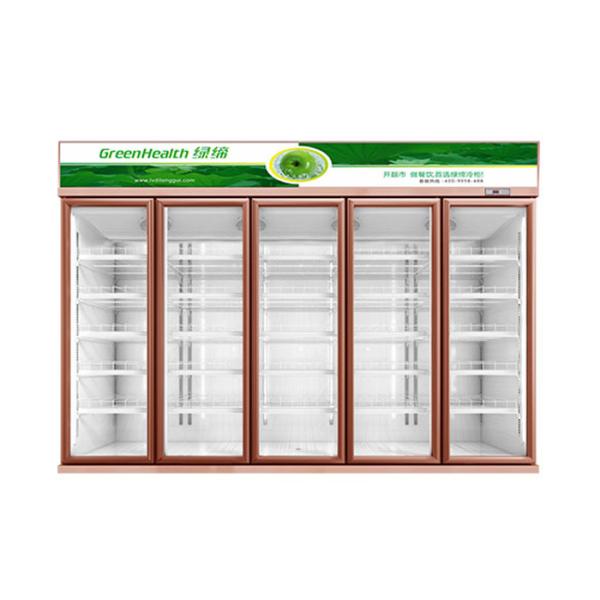 Тип вентиляторной системы охлаждения замораживателя холодильника двери охладителя 5 напитка магазина коммерчески стеклянный