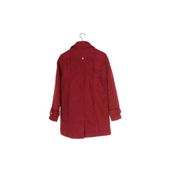 Stockpapa Autumn Winter Ladies Knit Burgundy Longline Blazer
