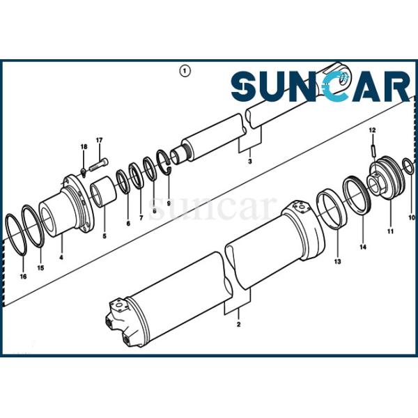 A35D A40D Hydraulic Seal SUNCARVO.L.VO 11708734 Cylinder Sercive Kit VOE11708734 Seal Kits