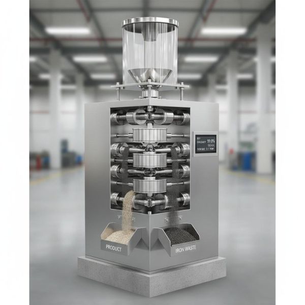 Automatic Iron Removal Permanent Magnetic Separator Featuring Separation Efficiency Up To 99.9 Percent and Feeding Size Range 0.1 to 3 Millimeters