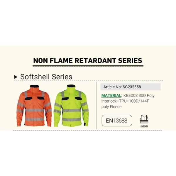 Factory Supply High Visibility Safety Work Clothes Construction Security Workwear Reflective Work Jacket for Mens Cotton
