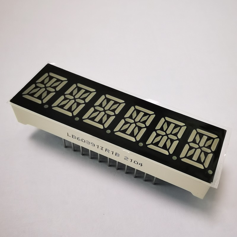 Super Bright Red 0.39 Inch 6 Digit 14 Segment Alphanumeric LED Display  Common Anode for Digital Frequency Converter