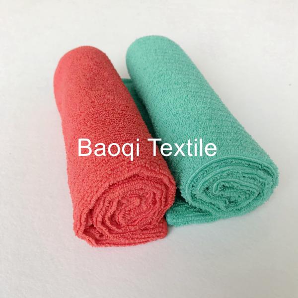 Red/green solid stripe dish rags 100% poly microfiber tea towels wipes,single side kitchen cleaning rags size 38*51cm