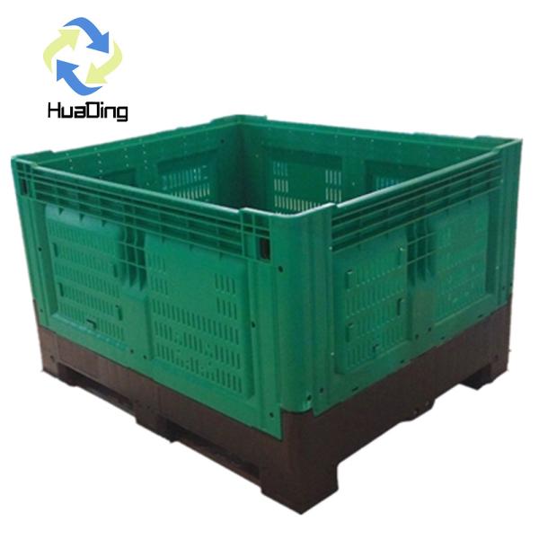 HUADING Plastic Pallet Box Collapsible Container L1200*W1000*H760 mm for Industrial