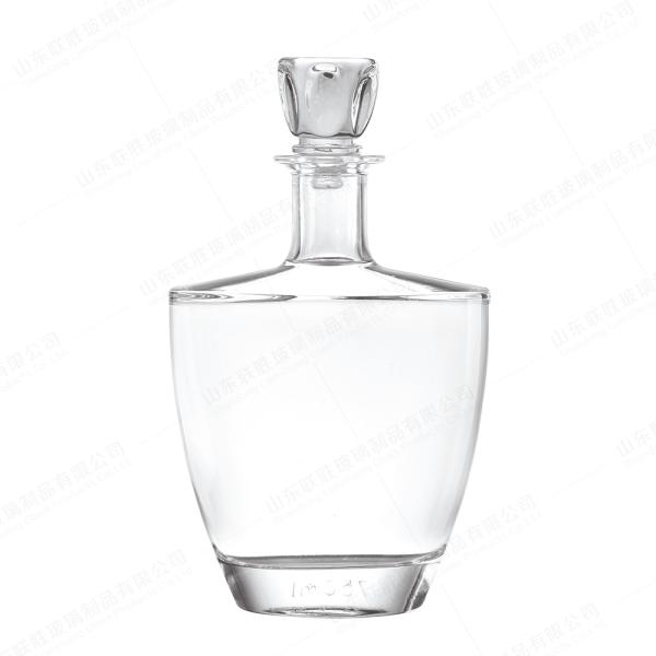 Здоровая стеклянная бутылка без свинца для горячего штампования Золотая бутылка с алкоголем