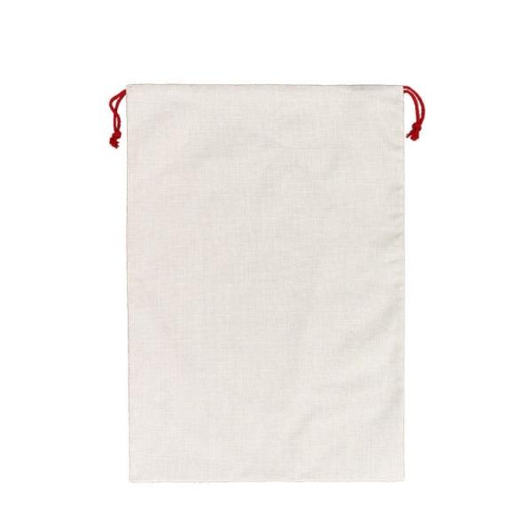 DIY Custom Blank Linen Christmas Drawstring Bags For Sublimation Printing