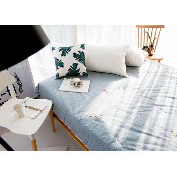 Flamingo Embroidered Full Size Quilt 3pcs Twin / Queen / King Size Machine Wash