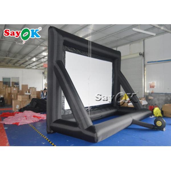 Airblown Inflatable Outdoor Movie Screen Advertising Black Oxford Inflatable Projector Movie Screen