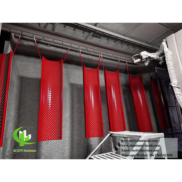Customized Size Perforated Curved Aluminum Panel with Powder Coated 3003 Alloy for Facade and Ceiling