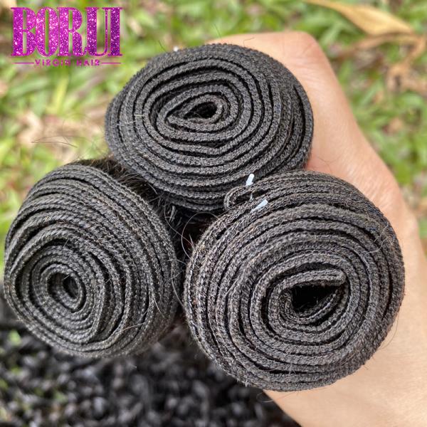 10A Grade Kinky Jerry Curl Human Hair , Peruvian Curly Hair With Closure