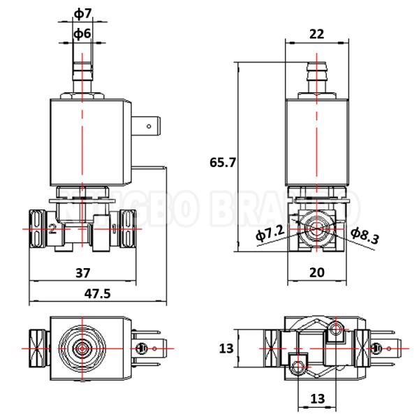 Тип 3 клапан V399 CEME соленоида пути для кофеварки 230V эспрессо Breville