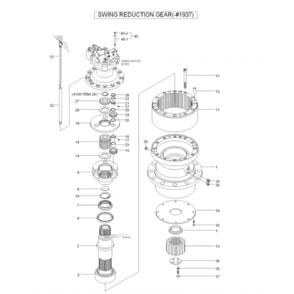 Коробка передач качания экскаватора R210LC-7, уменьшение качания 31N6-10150