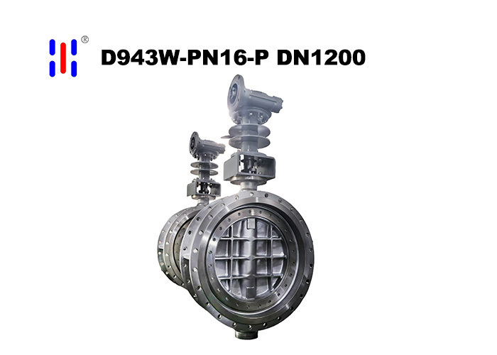 Electric DN1200 Flanged PN16 304 SS Triple Offset Butterfly Valve Industrial