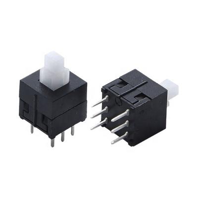 Push Button Switch 8.5x8.5 remote control switch 6 PIN unlock self locking vertical 2C-2P