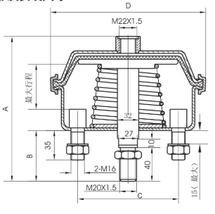 QGV(D) Diaphragm  Air Cylinder Pneumatic small Cylinder light and compact