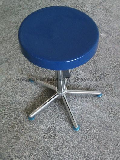 Cadeiras de laboratório de escola de FRP redondas Ajuste pneumático Pés fixos ou móveis