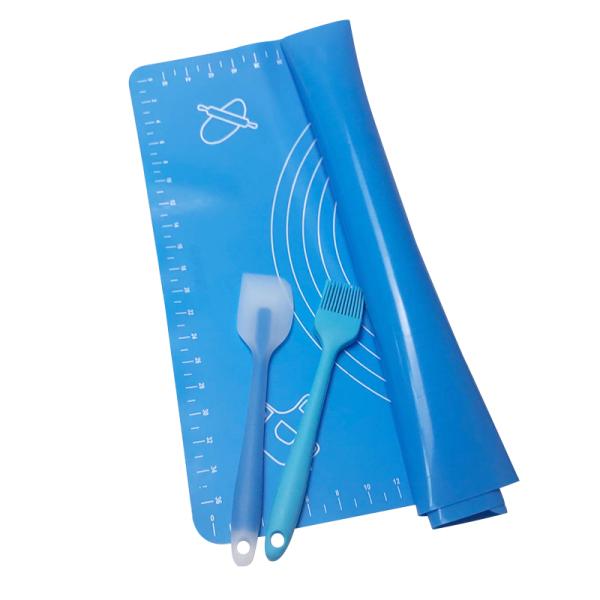 high quality best seller new design kitchen accessories silicone baking mat set rubber spatula brushes for bakery