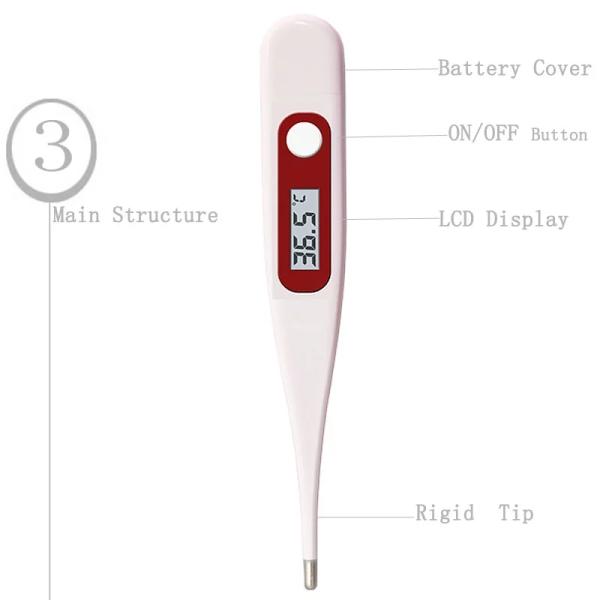 High sensitivity Medical waterproof LCD display baby digital thermometer with CE Certification