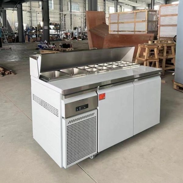 Sandwich Salad Prep Table Refrigerator 2 Doors For Hotel Kitchen