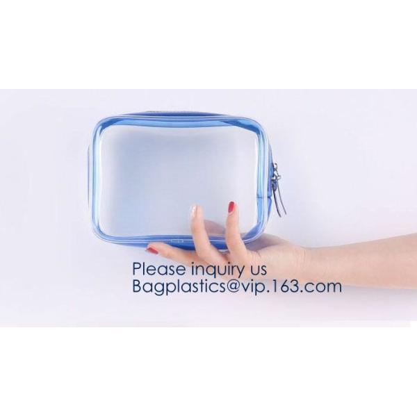 Makeup Bag Cosmetic Bag Travel Toiletry Bag Waterproof Makeup Zipper Portable Transparent Pouch Set - Black, bagease pac