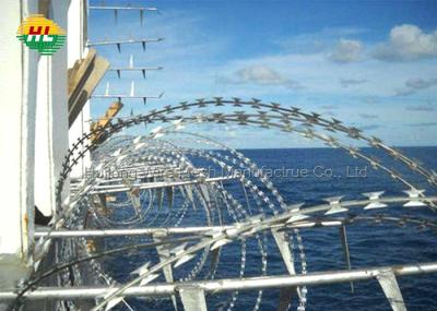 HUILONG Razor Sharp Barbed Wire , SS Razor Barbed Tape Hot Dipped Galvanized