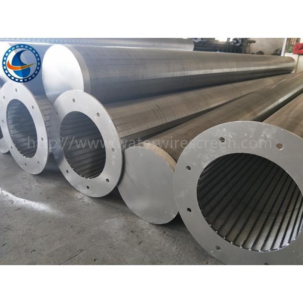 304 Stainless Steel Water Wire Screen , Johnson Screen With Flange End