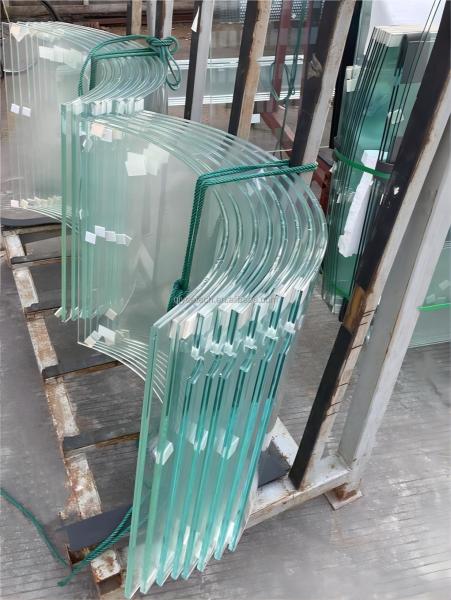 Curtain Walls Clear Tempered Glass Curved Bent Laminating Toughened Low Iron Glass for Office Building