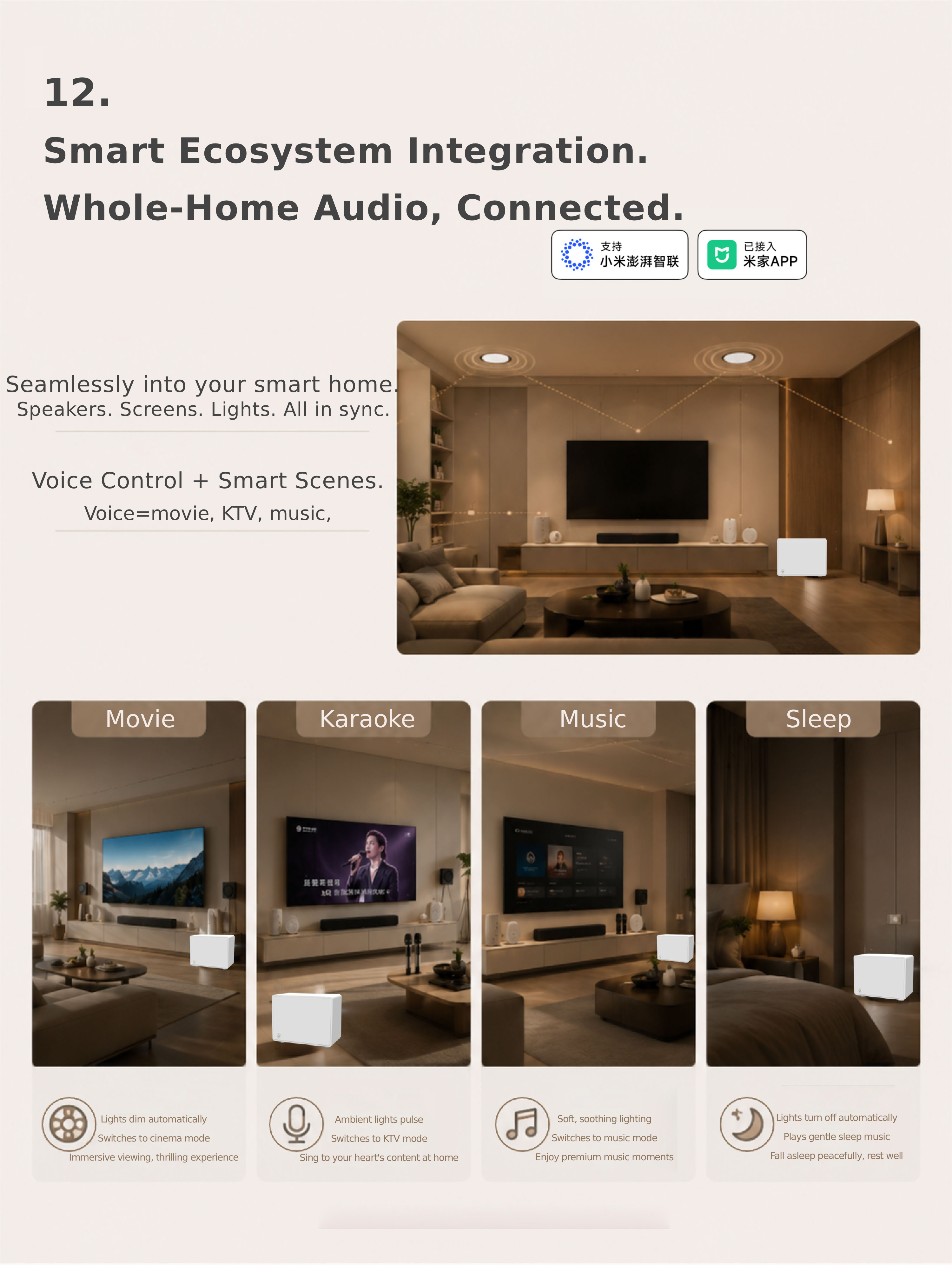 Snail Power CW90-P10 5.1 Wireless Hidden Living Room Home Cinema System 180W High Power In-Ceiling Speaker with 1000W Subwoofer